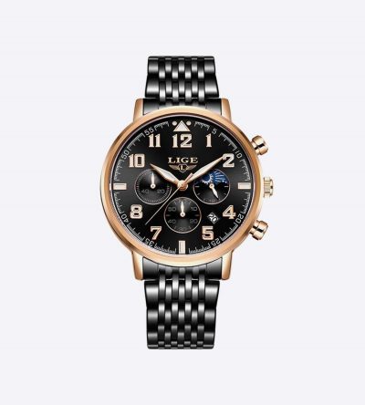 Men Stainless Steel Quartz Watch LIGE9979